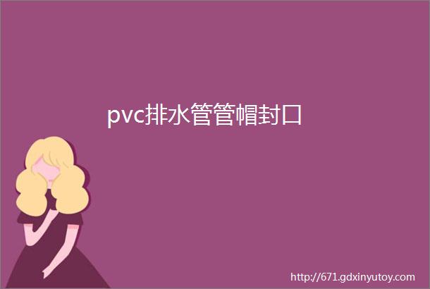 pvc排水管管帽封口